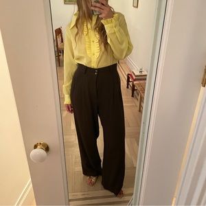 Vintage yellow tuxedo shirt